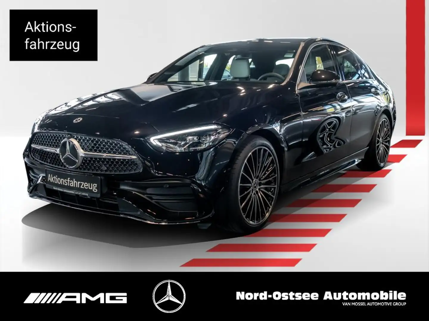 Mercedes-Benz C 180 AMG WINTER-PAKET DISTRON 360° SOUND 19-ZO Schwarz - 1