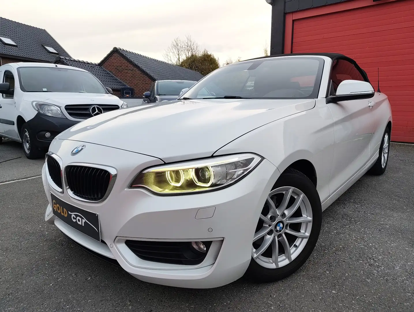 BMW 218 Cabriolet 218d *TVA*LED*BI XENON*CUIR*NAVIGATION* Blanc - 1