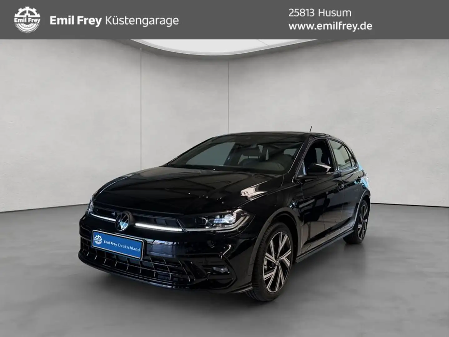 Volkswagen Polo R-Line 1,0 l TSI OPF DSG,ACC,NAVI,RFK Schwarz - 1