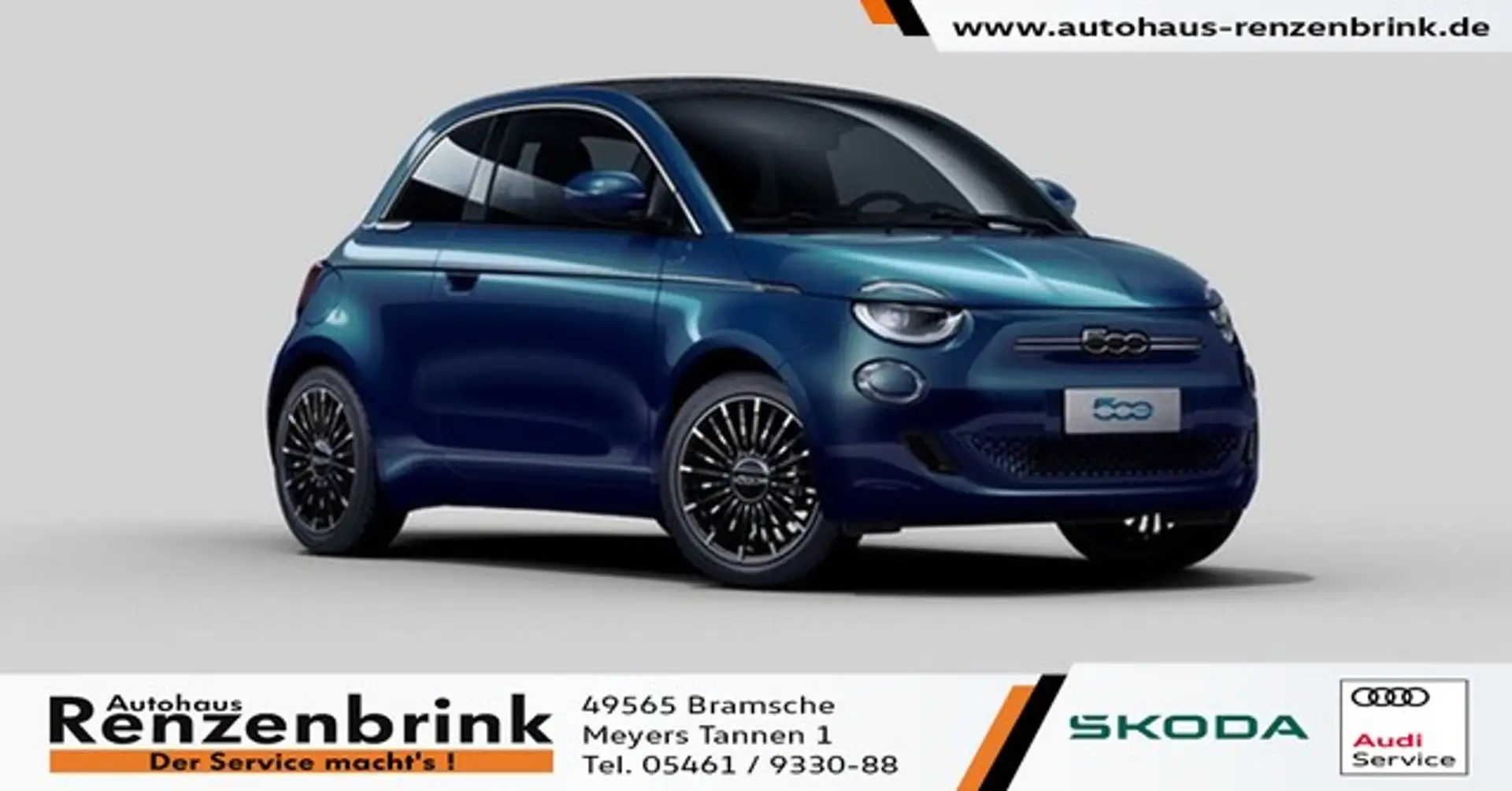 Fiat 500e Cabrio La Prima LED+AppConnect+Keyless+Kamera Grün - 1
