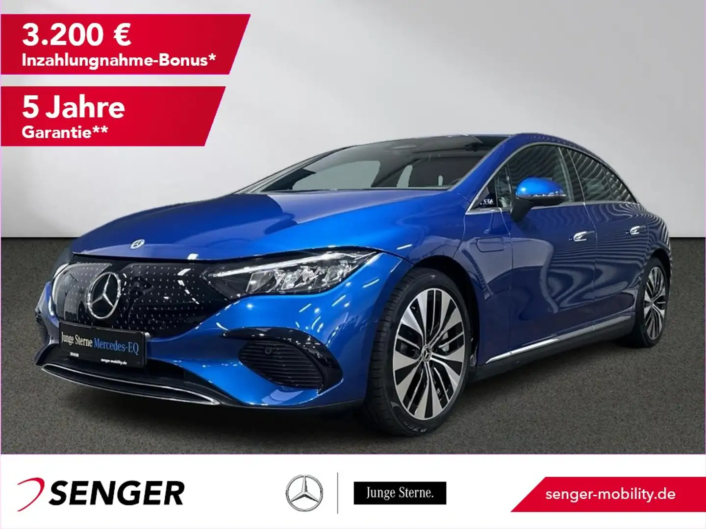 Mercedes-Benz EQE 350 + Electric Art Airmatic Distronic AHK LED Bleu - 1