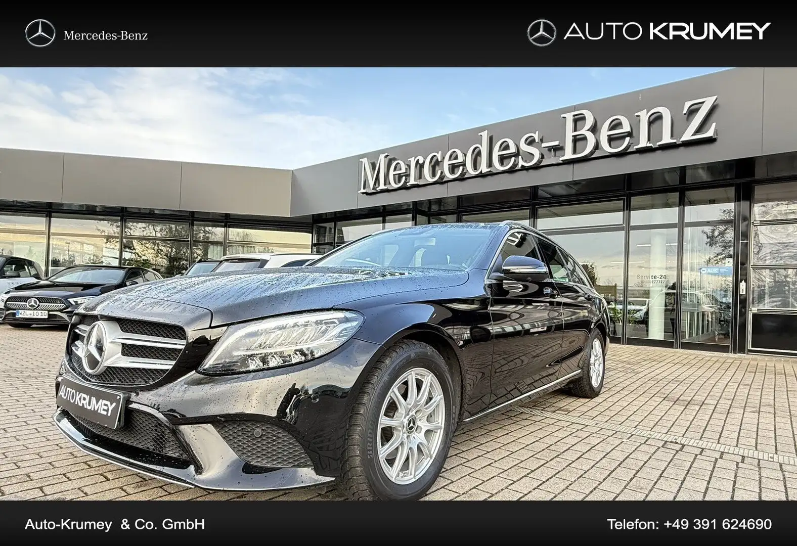 Mercedes-Benz C 180 T-Modell AVANTGARDE+LED+360°Navi/Autom. Zwart - 1