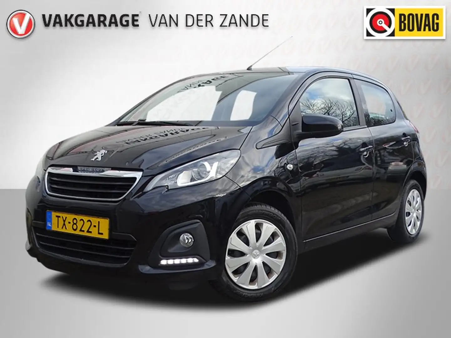 Peugeot 108 1.0 e-VTi AIRCO Active, NL/NAP, 5 DRS, Elek Ramen! Zwart - 1