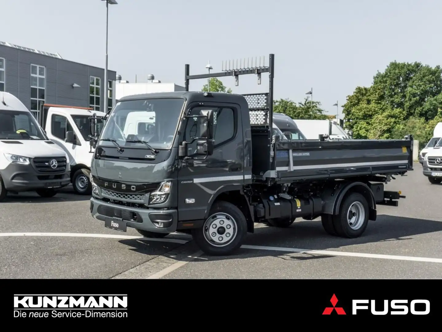 Fuso Canter 7C18 MEILLER TRIGENIUS 3-Seiten-Kipper Grijs - 1