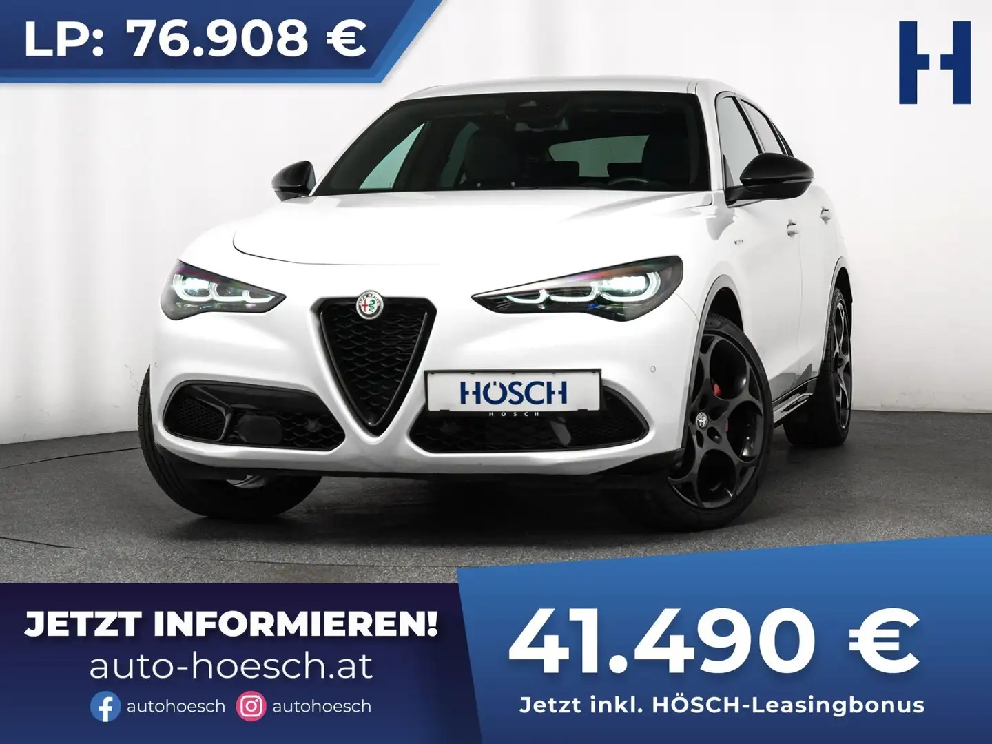 Alfa Romeo Stelvio Veloce 2.2 JTDM Q4 MATRIX ASSISTENZ 21 Zoll Weiß - 1