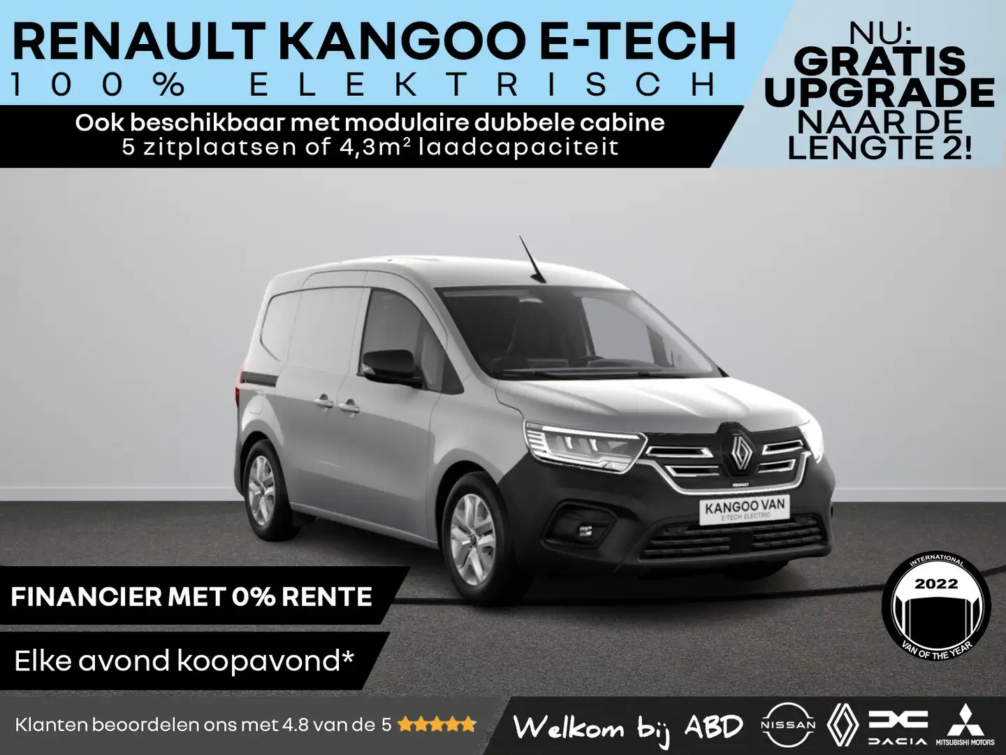 Renault Kangoo Advance 44 kWh | Cruise control en snelheidsbegren Grijs - 1
