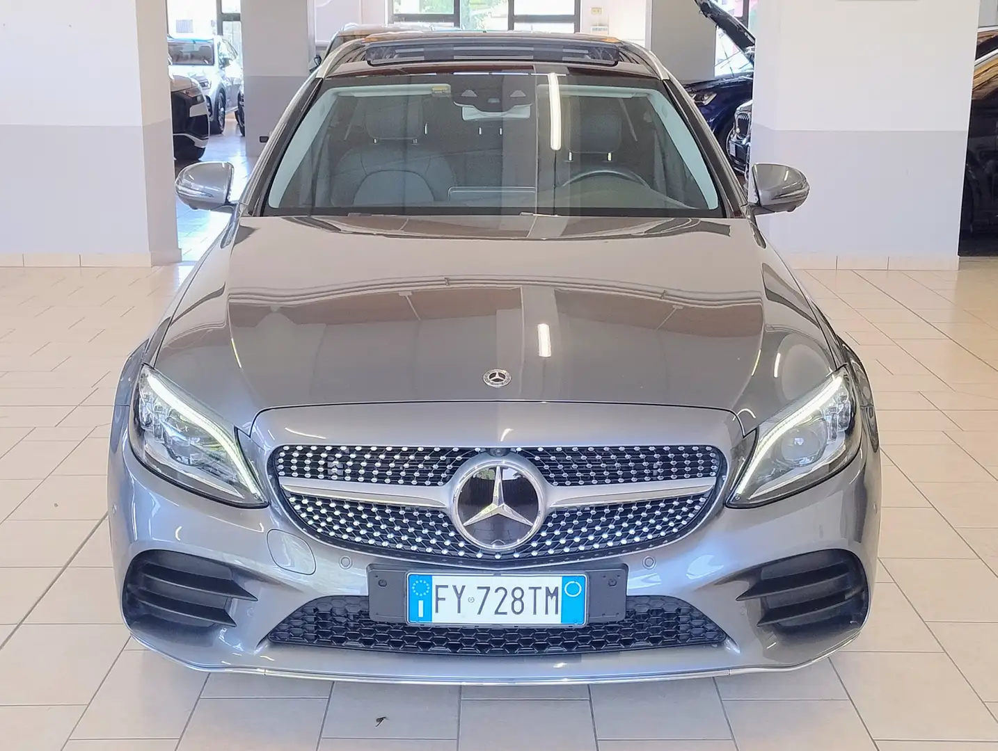 Mercedes-Benz C 220 d Premium 4matic auto TETTO BURMESTER MULTIBEAM Grigio - 2