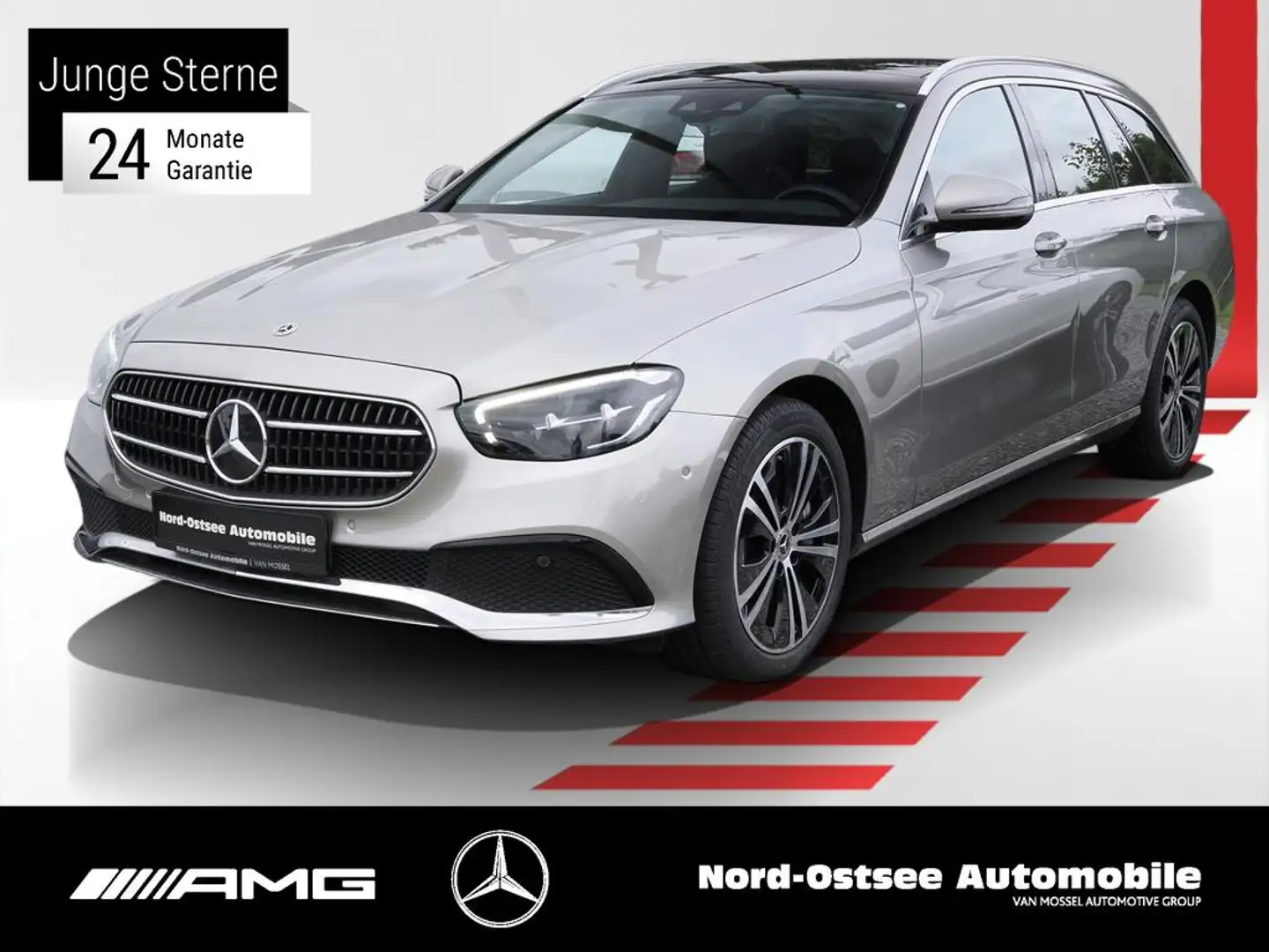 Mercedes-Benz E 400 d 4m T AVANTGARDE KAMERA PANO MBUX LED Silber - 1