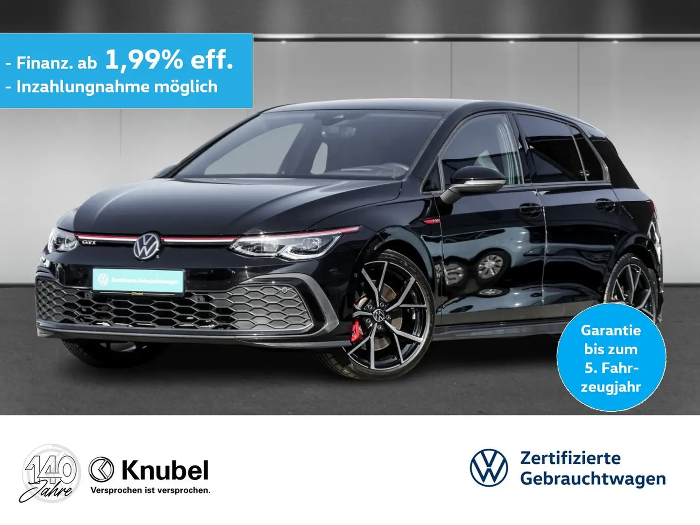 Volkswagen Golf VIII GTI IQ.Light Navi Head-up Keyless TravelAss. Schwarz - 1