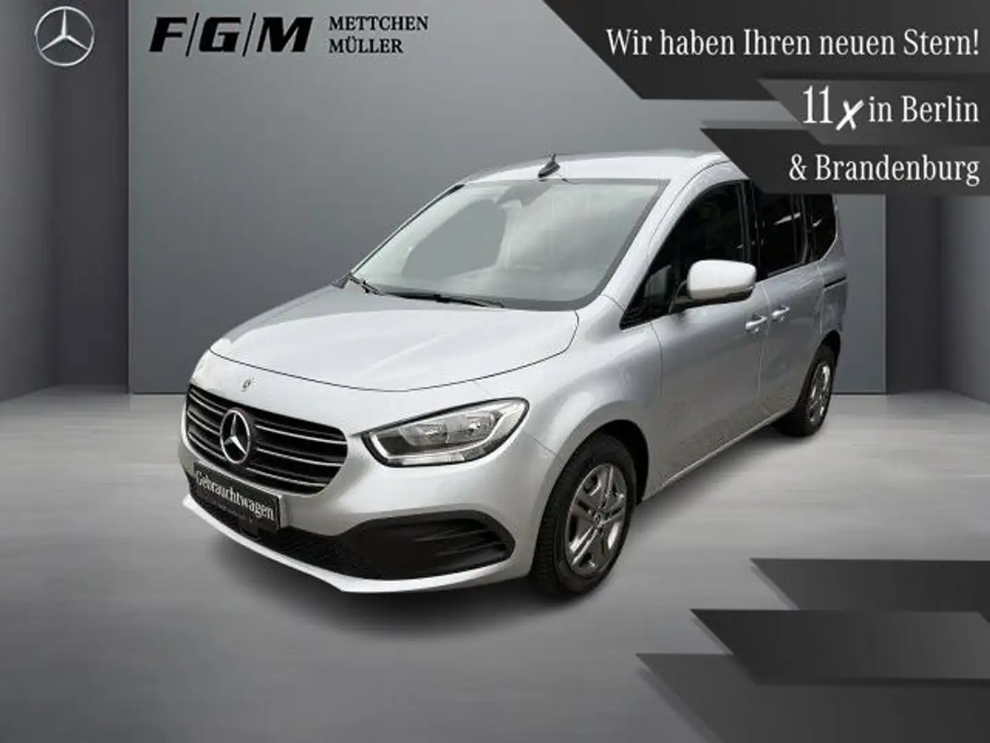 Mercedes-Benz T-Klasse T 180 d Standard Style Totwinkelass|AHK|Sitzheiz Silber - 1
