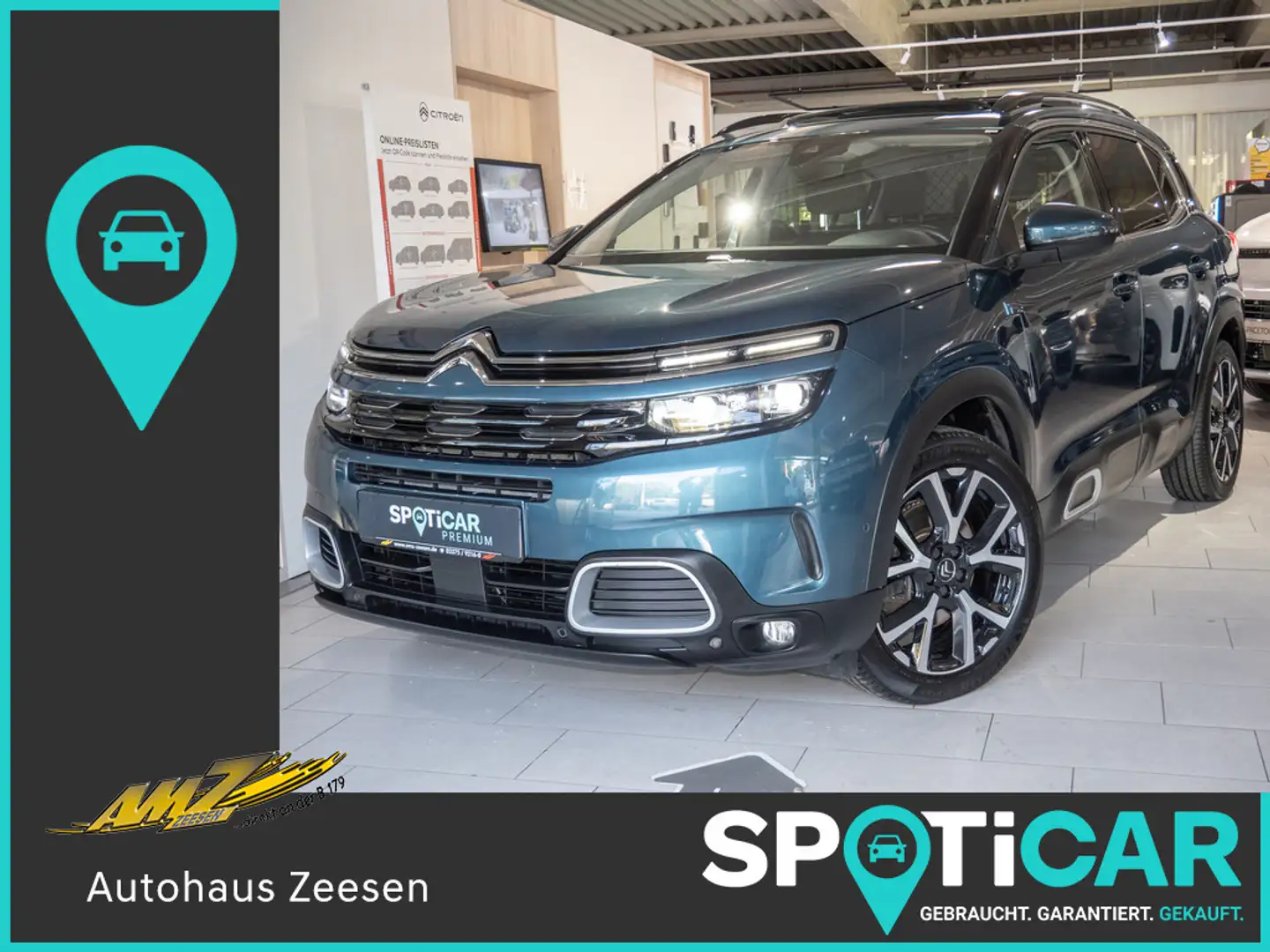 Citroen C5 Aircross Hybrid 225 S&S e-EAT8 Shine Pack Bleu - 1