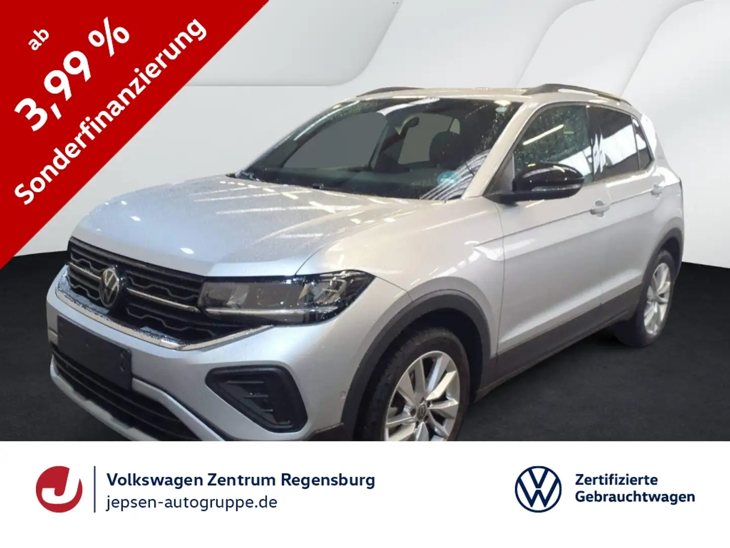 Volkswagen T-Cross Goal 1.0 TSI DSG AHK LED NAVI ParkAssist Silber - 1