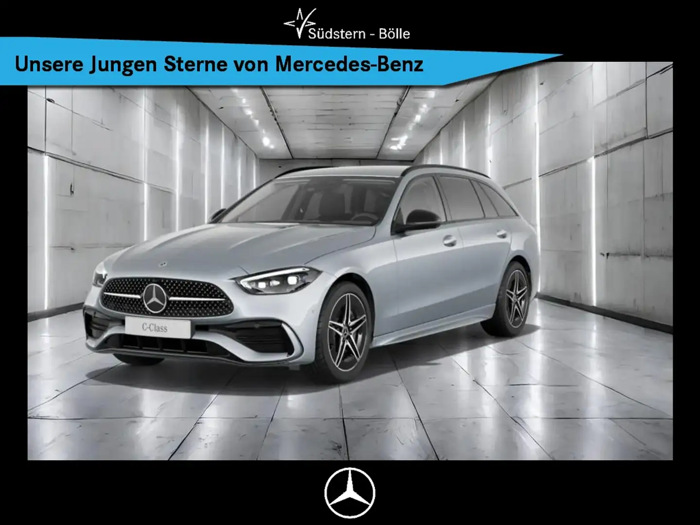 Mercedes-Benz C 300 T 4M +AMG+DISTRO+SHZ+AMBIENTE+AHK+HEAD-UP Silber - 1