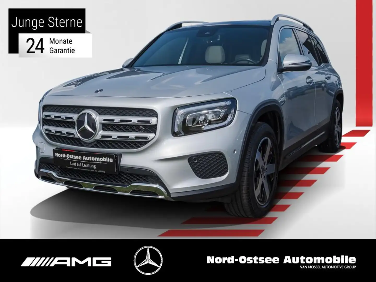 Mercedes-Benz GLB 200 d PROGRESSIVE KAMERA NAVI PANO AHK TEMPO Zilver - 1