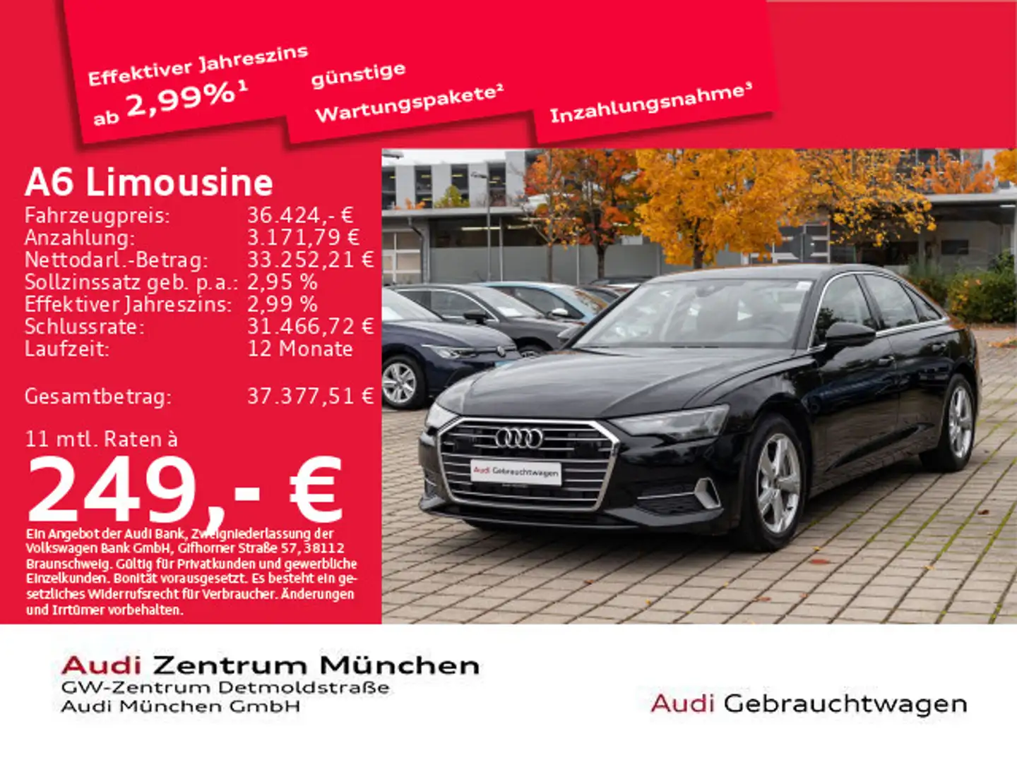 Audi A6 45 TFSI S tronic advanced ACC/Navi/ Schwarz - 1