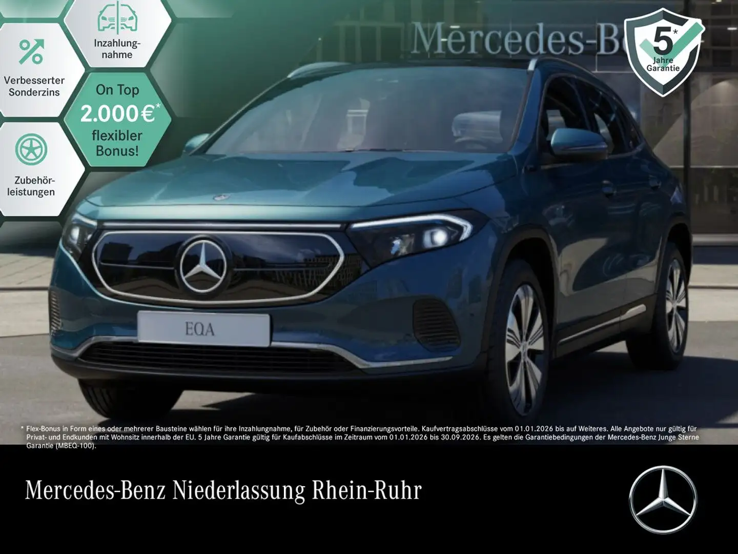 Mercedes-Benz EQA 250 PROG+ADVANCED+PANO+KAMERA+SITZKLIMA+SPUR Blau - 1