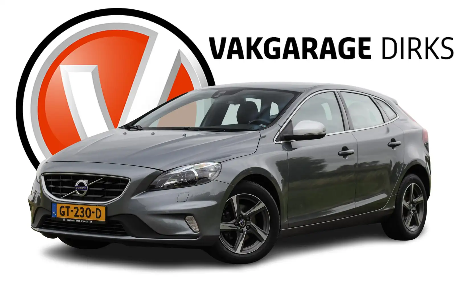 Volvo V40 2.0 D2 R-Design ✅ Xenon ✅ Leder ✅ Stoelverwarming Gris - 1