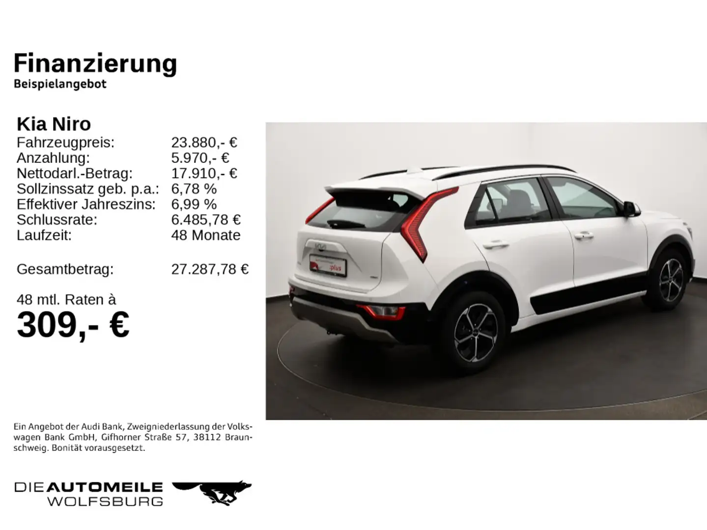 Kia Niro 1.6 Vision Rückfahrkam/Navi/Lederlenk behei Blanc - 2