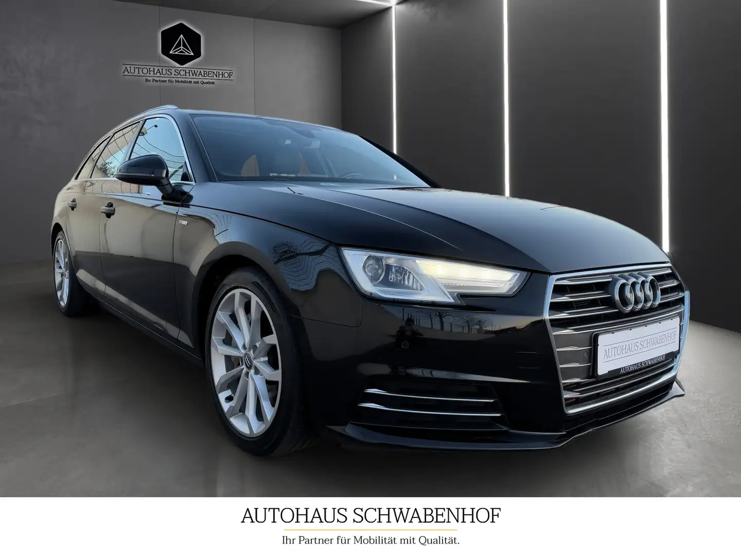 Audi A4 3.0 TDI S-line*Teilleder*Pano*AHK*LED*Leder Zwart - 2