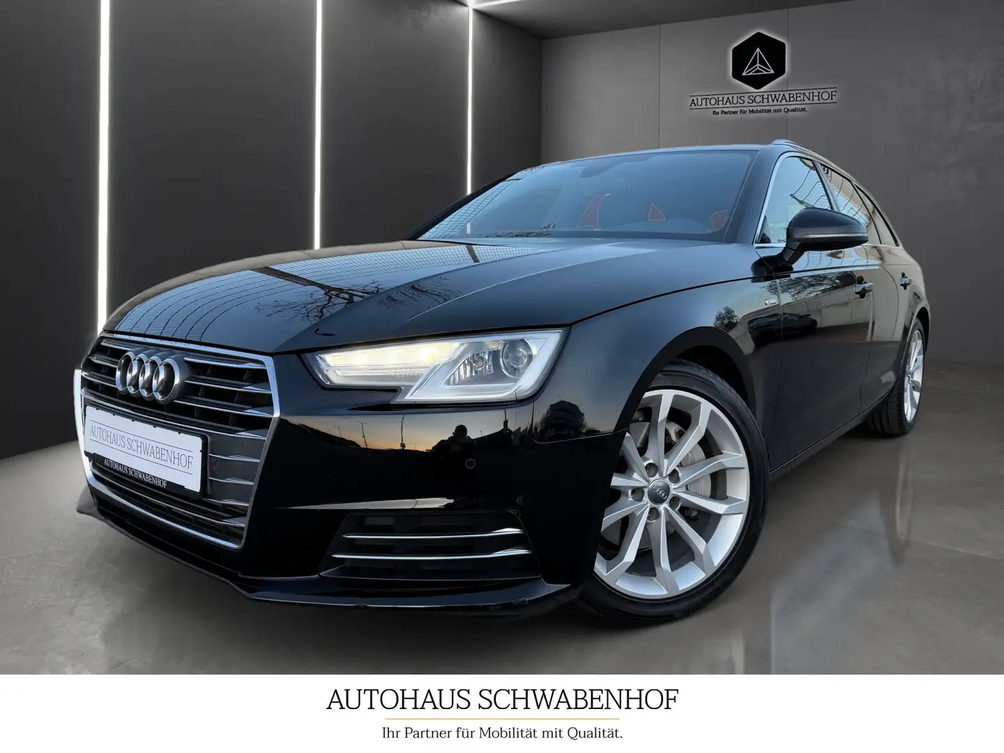 Audi A4 3.0 TDI S-line*Teilleder*Pano*AHK*LED*Leder Zwart - 1