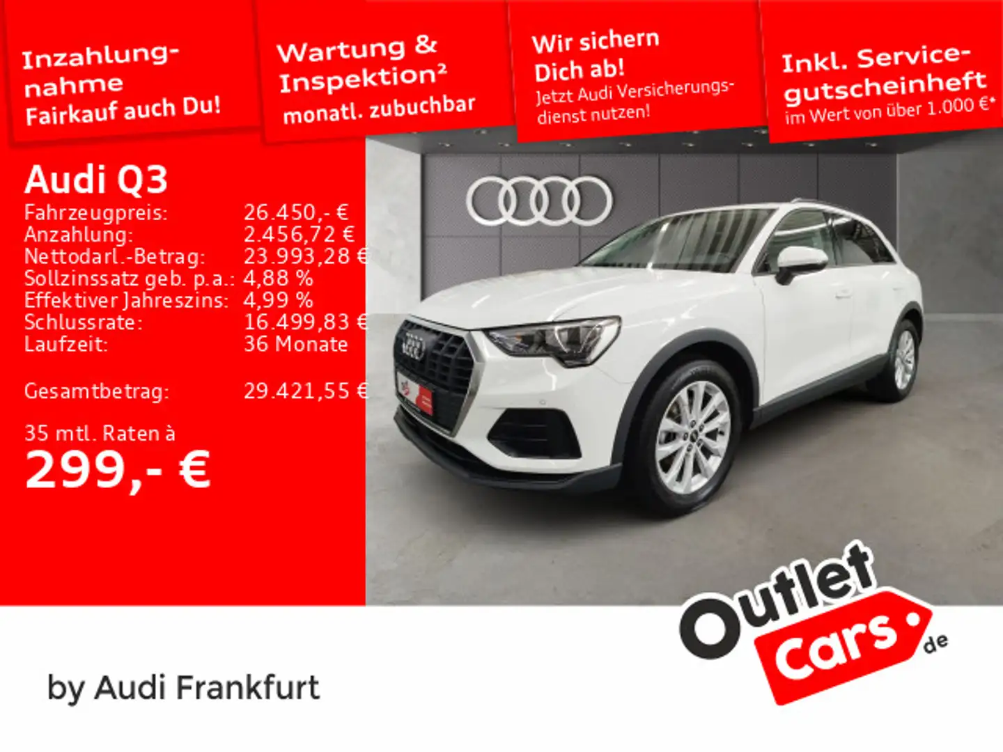 Audi Q3 35 TFSI S tronic LED ACC DAB Tempomat Weiß - 1
