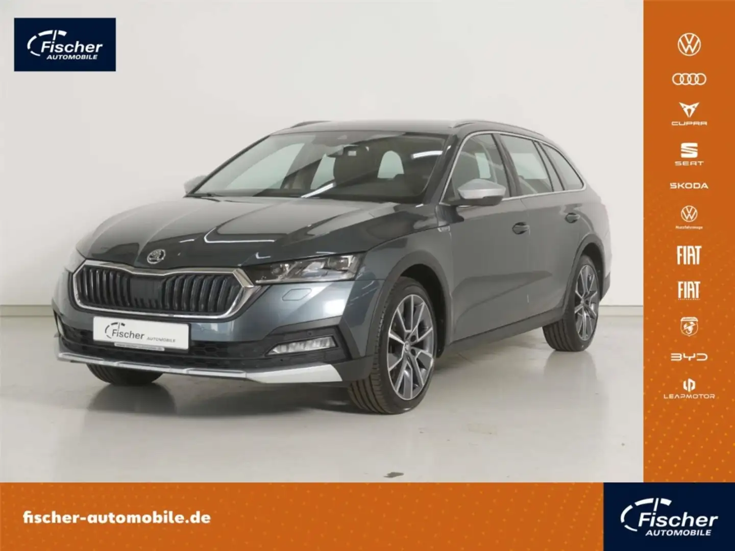 Skoda Octavia Combi 2.0 TDI Scout 4x4 DSG AHK/Matrix Grijs - 1