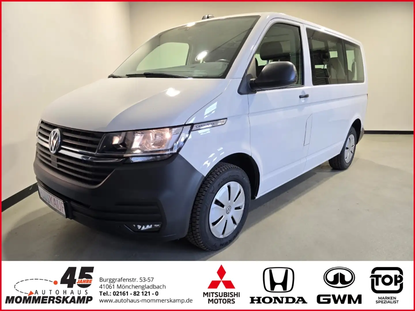 Volkswagen T6 Caravelle Trendline 2.0 TDI+Allwetter+Automatik+9Sitzer+Klim Weiß - 1