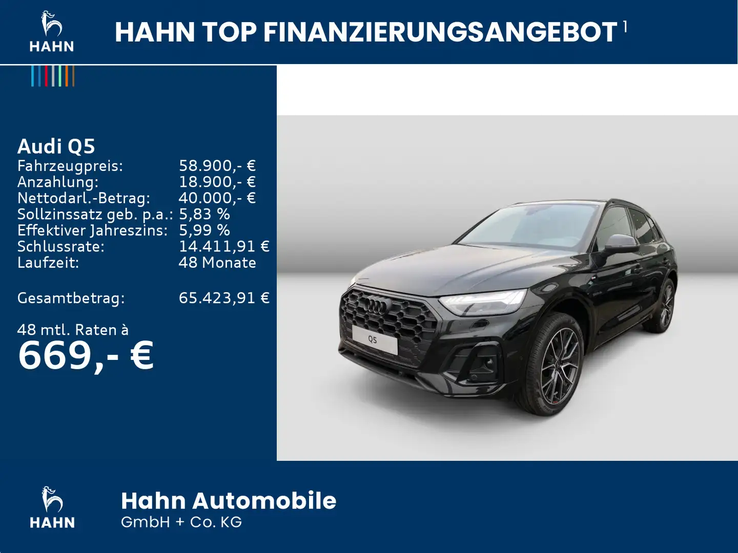 Audi Q5 40TDI S-trc qu S line Matrix AHK B&O HUD ACC Schwarz - 2