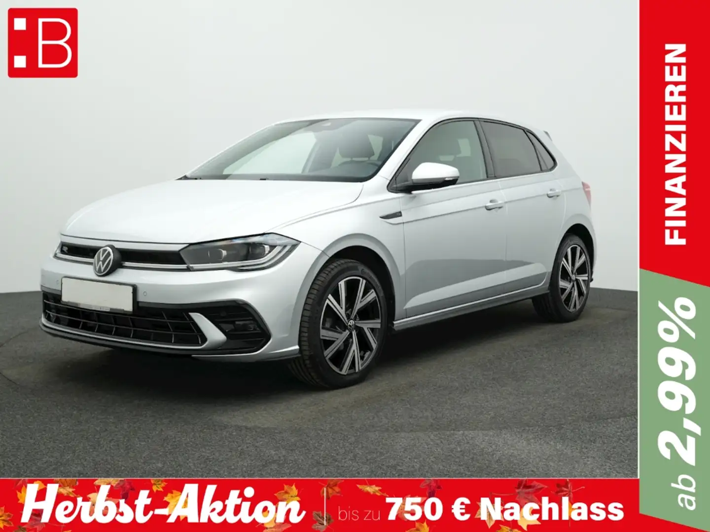 Volkswagen Polo 1.0 TSI DSG R-Line ALU17 IQ.LIGHT NAVI ACC Silber - 1