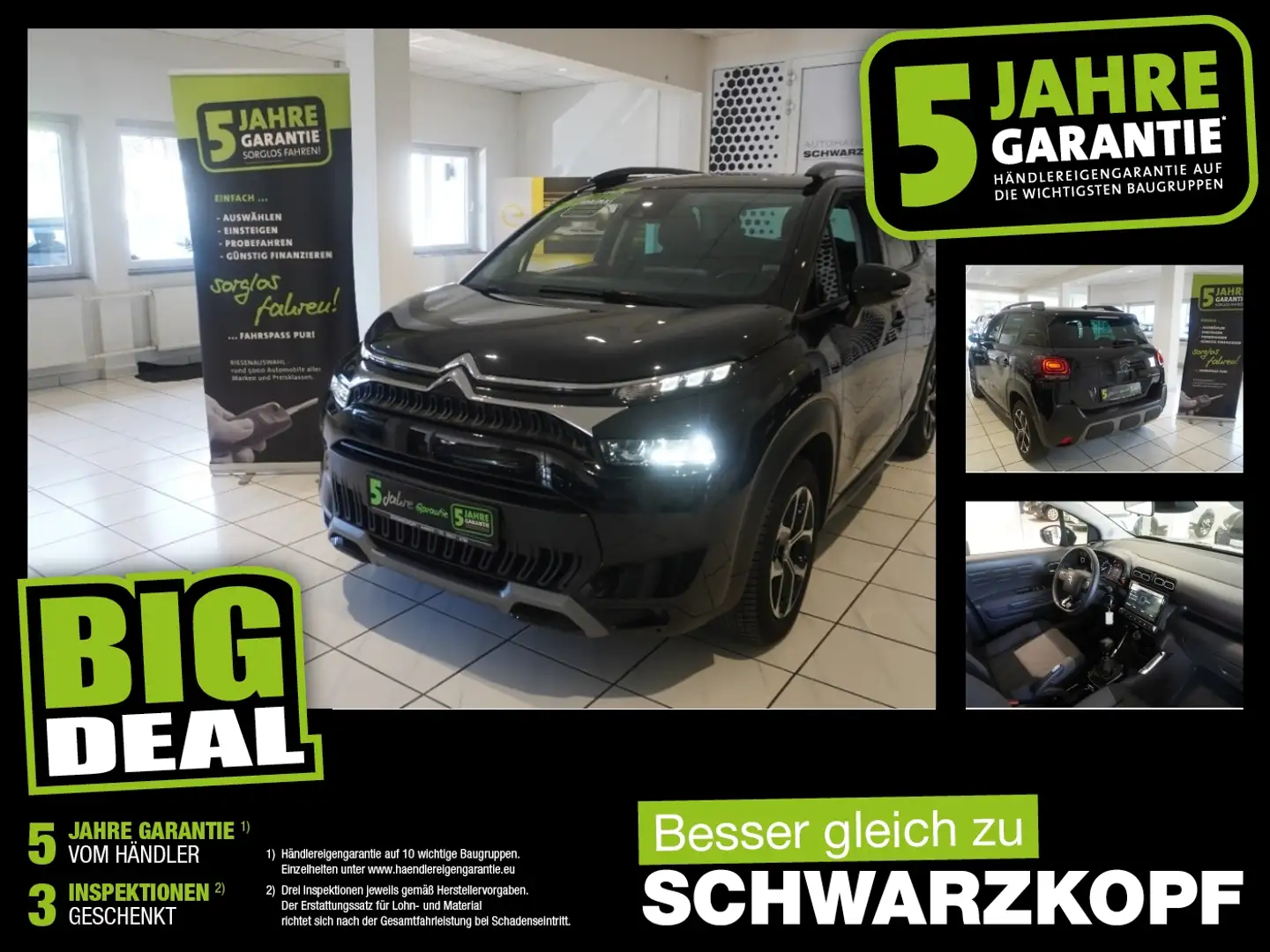 Citroen C3 Aircross 1.2 PureTech Navi,Tempomat,Parkpilot Schwarz - 1