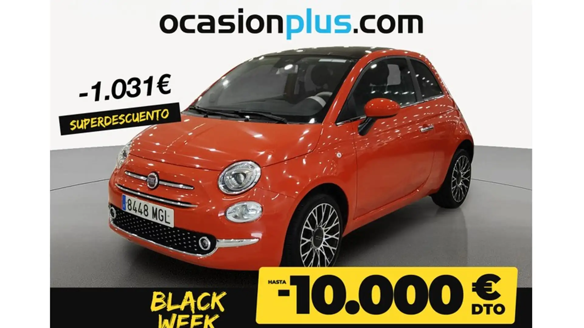 Fiat 500 1.0 Hybrid Dolcevita 52kW Oranje - 1