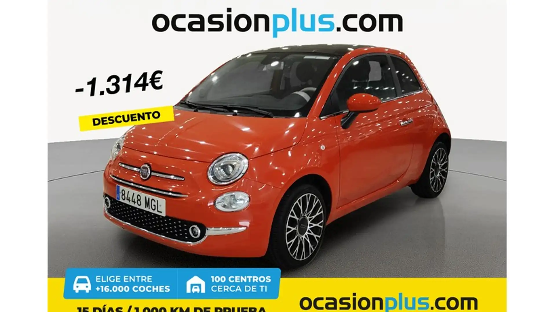 Fiat 500 1.0 Hybrid Dolcevita 52kW Naranja - 1