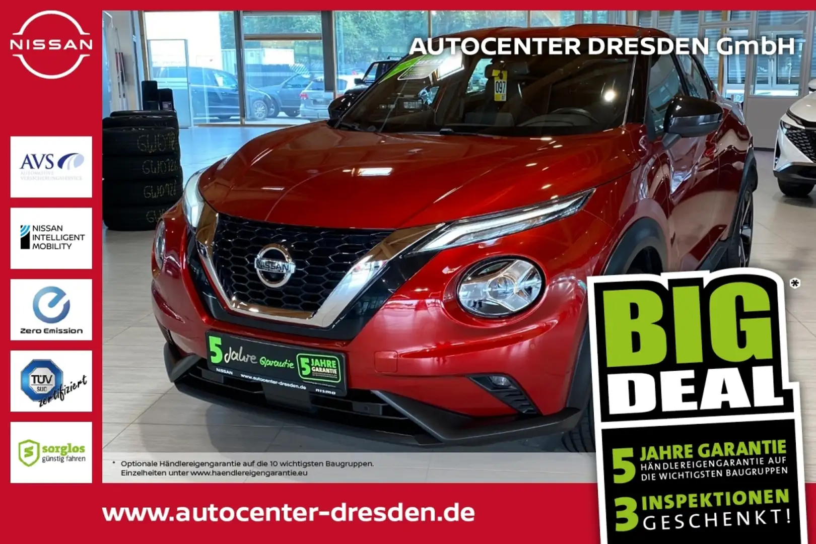 Nissan Juke 1.0 DIG-T  Tekna ACC LED Navi PDC Kamera Roşu - 1