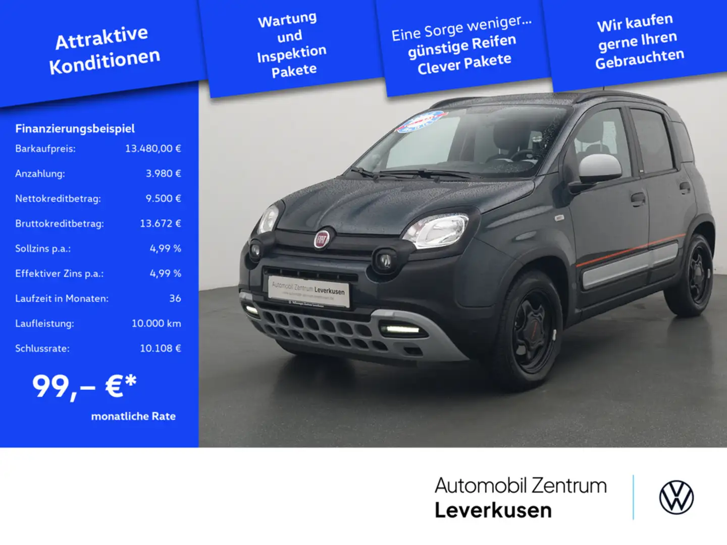 Fiat Panda Cross Garmin KLIMA CARPLAY PORT NAVI Schwarz - 1