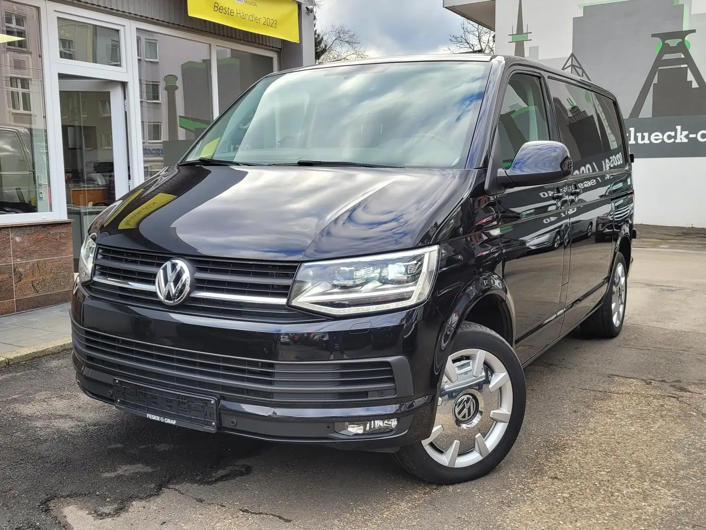 Volkswagen T6 Transporter Kasten 2 Schiebetüren*Navi*Klima*Xen*LED*8-fach Noir - 1