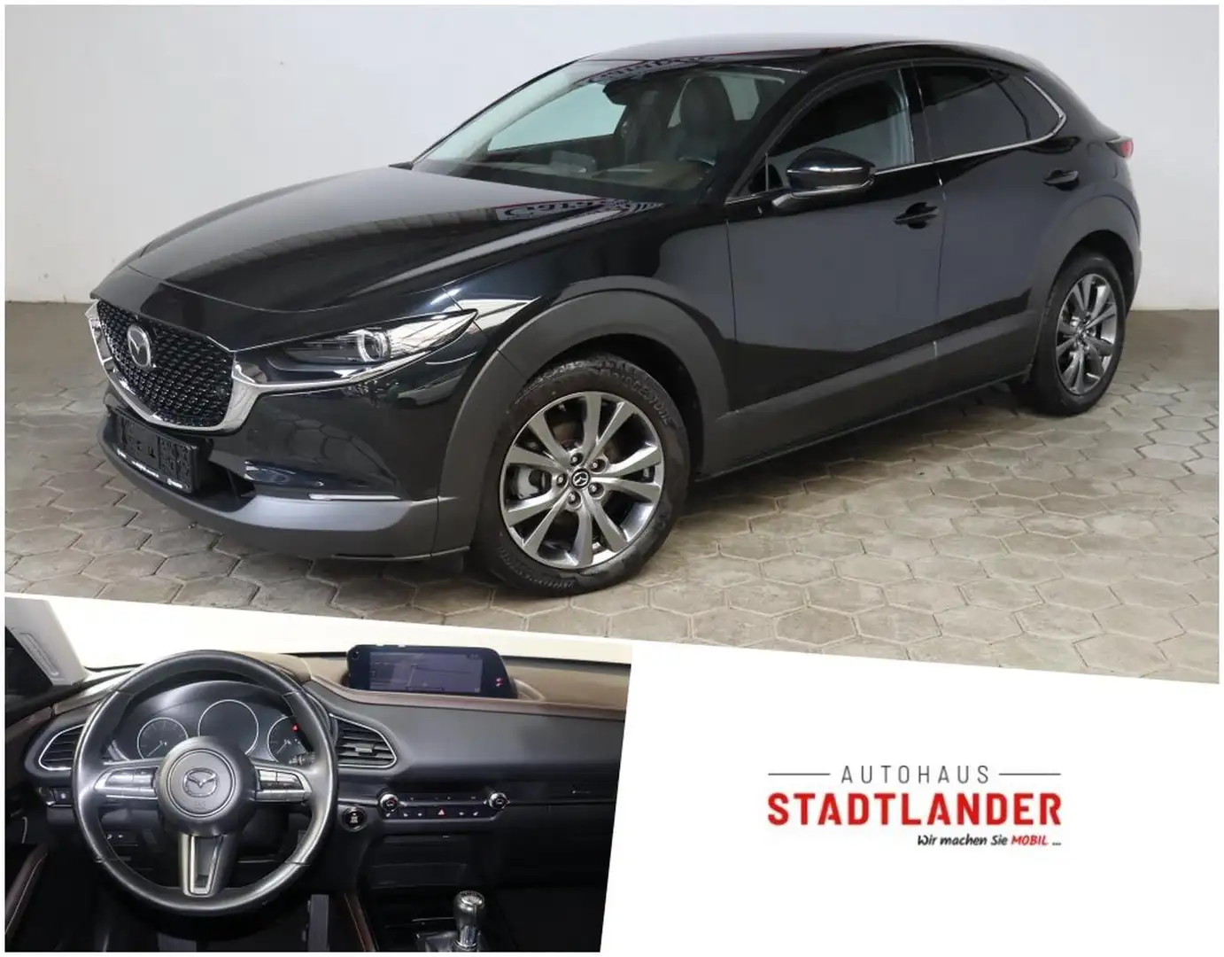 Mazda CX-30 Edition 100 2.0 NAVI*AHK*360CAM*LEDER Black - 1