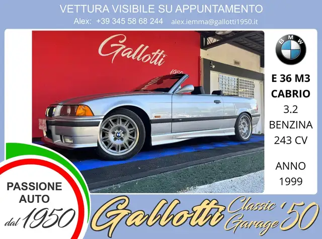 BMW M3 CABRIO AUTOMATICA 3.2 VERSIONE AMERICA