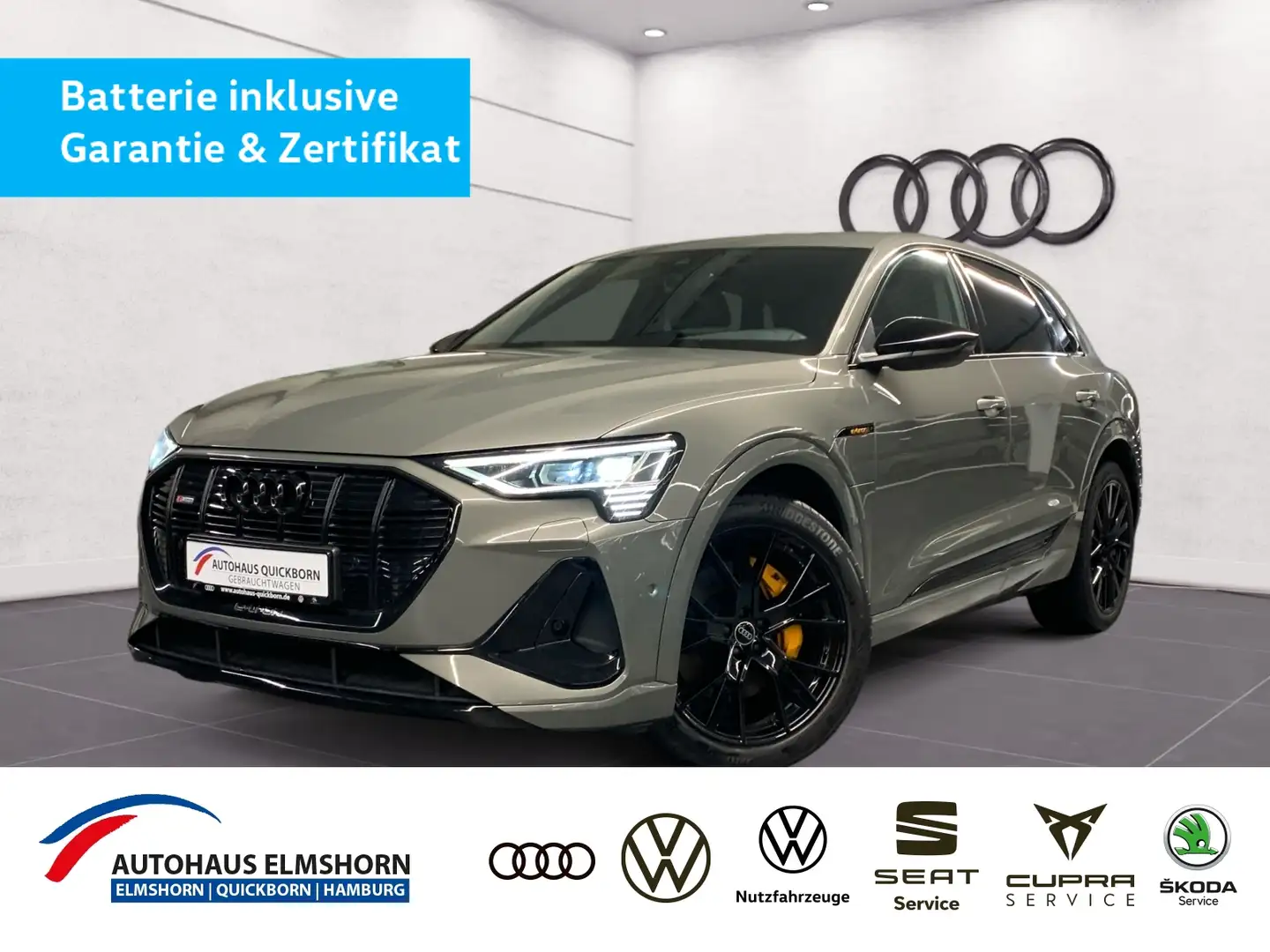 Audi e-tron 50 quattro S line BLACK EDITION PANO LUFT B&O MAT Grijs - 1