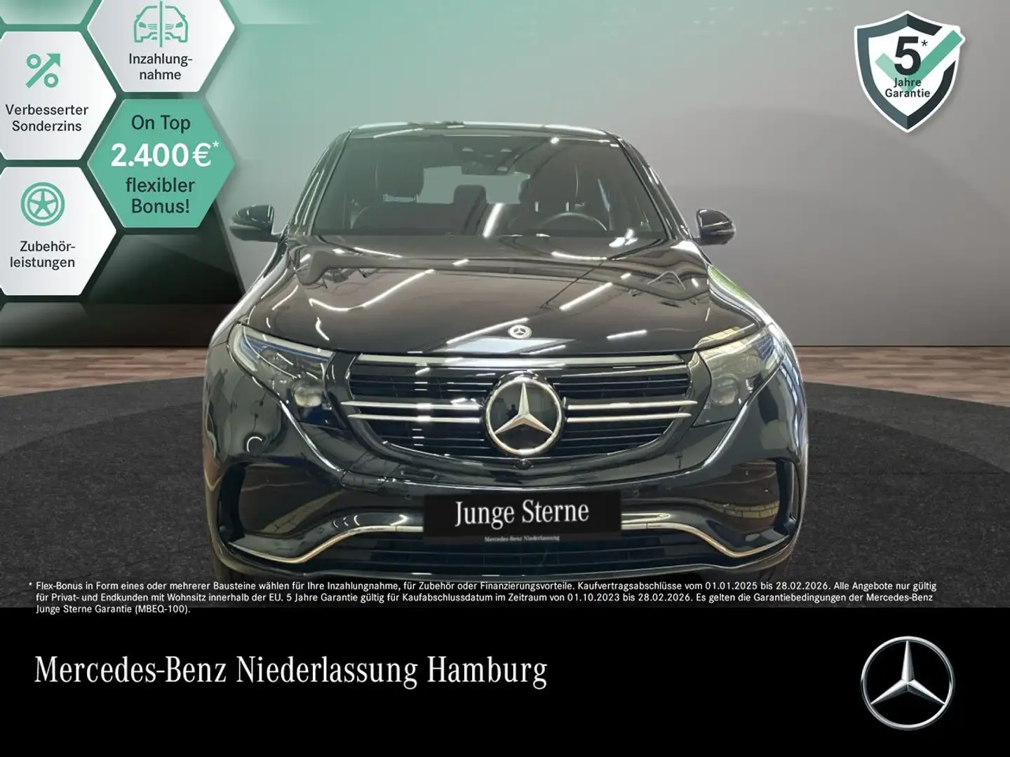 Mercedes-Benz EQC 400 4M AMG+360+MULTIBEAM+FAHRASS+KEYLESS Noir - 1
