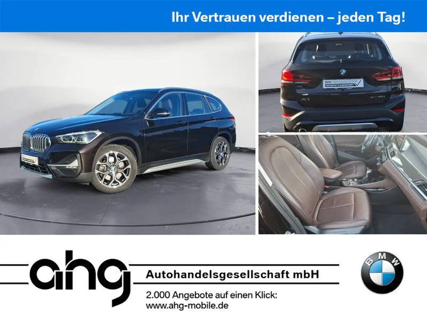 BMW X1 xDrive25e xLine Navi ACC Head-Up RFK Leder Braun - 1