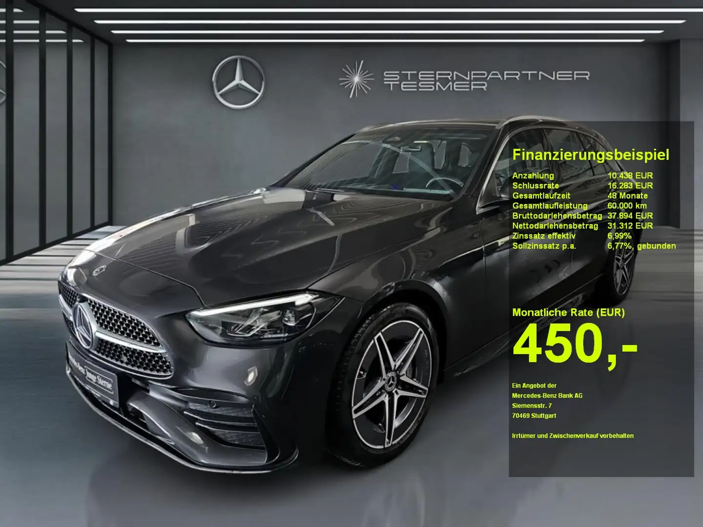 Mercedes-Benz C 300 T AMG +KAMERA+LED+AMBIENTE+DISTRONIC+AHK Gris - 1