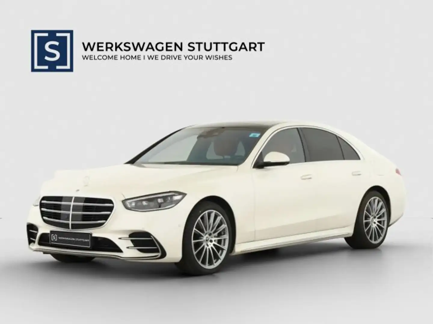 Mercedes-Benz S 580 e AMG Line 4Matic 4-Rad Lkg. Distr. TV Navi/Pano.-Dach/Distronic/Klima/LED/MBUX Entertainment/AIRMATIC DC/Sitzhzg./Leder Weiß - 2