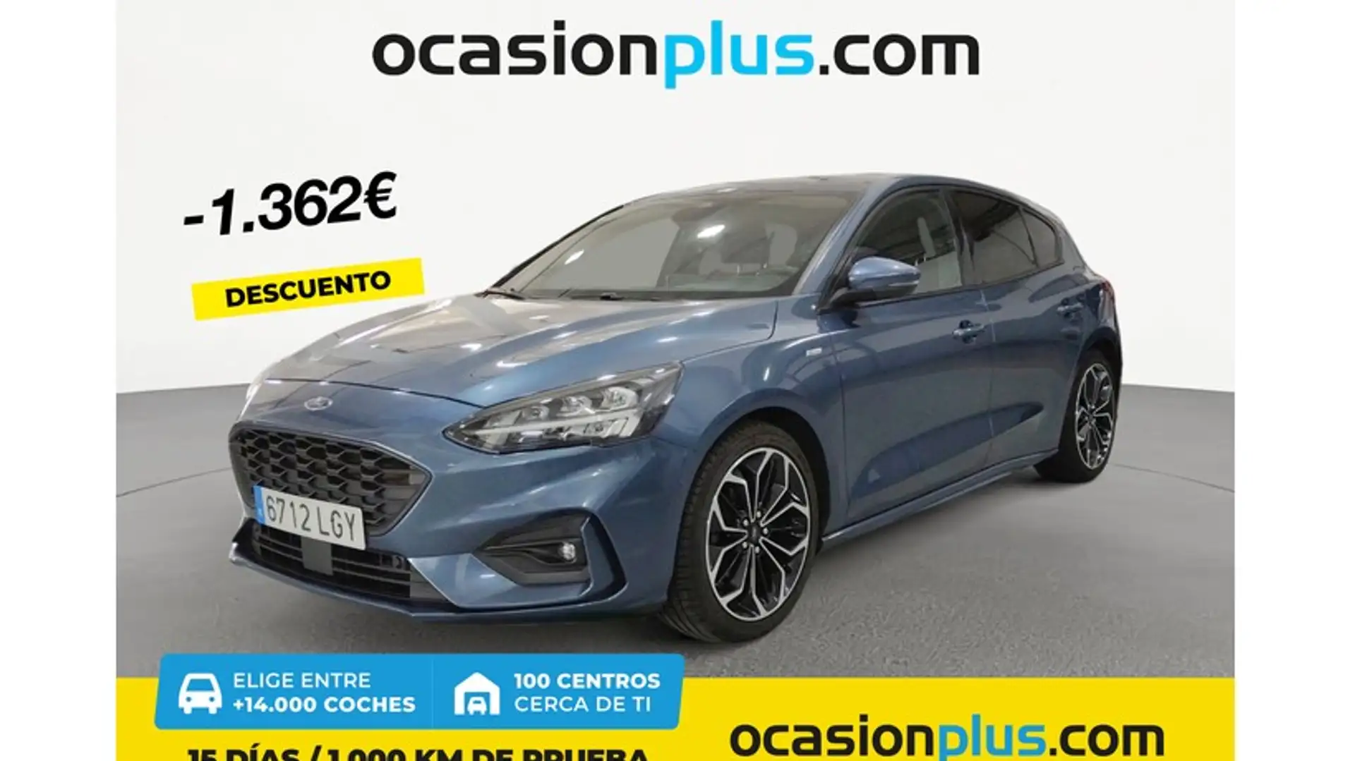 Ford Focus 1.0 Ecoboost ST Line 125 Bleu - 1