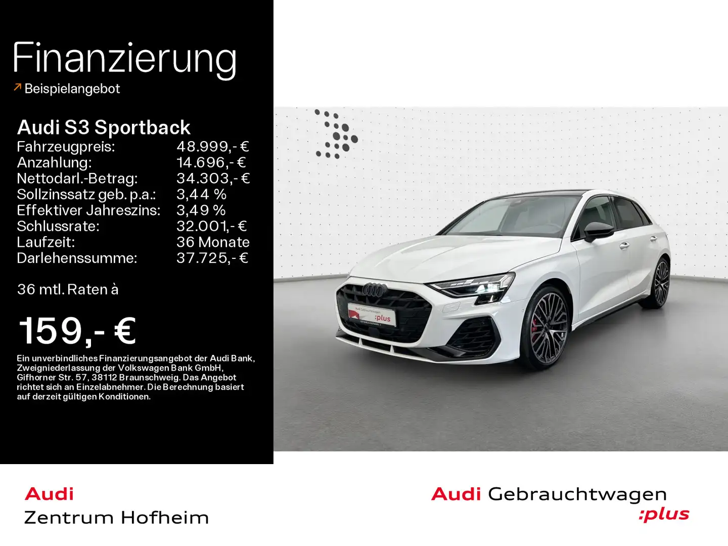 Audi S3 TFSI S tro*Sonos*HUD*Pano*S-Sitze*M Weiß - 1
