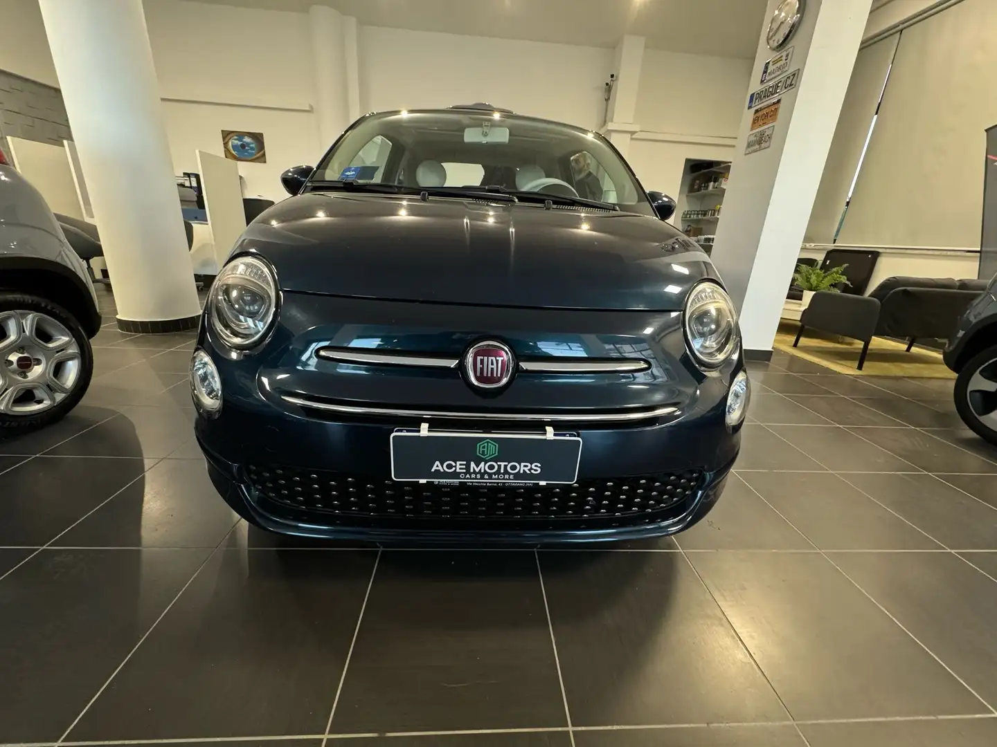 Fiat 500 500 1.2 Lounge s Bleu - 1