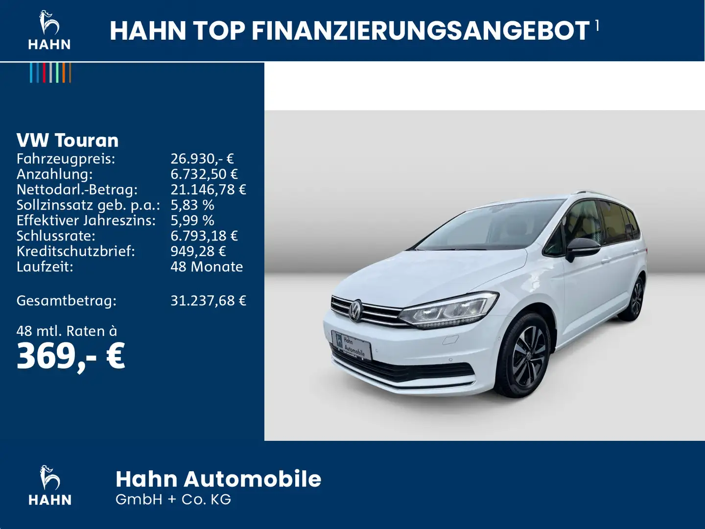 Volkswagen Touran 1.5TSI DSG IQ.DRIVE Weiß - 2