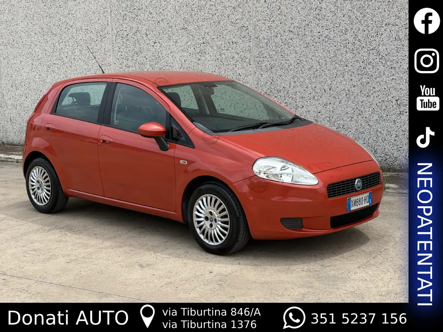Fiat Grande Punto 5p 1.4 sjt 16v 95cv Neopatentati Orange - 1