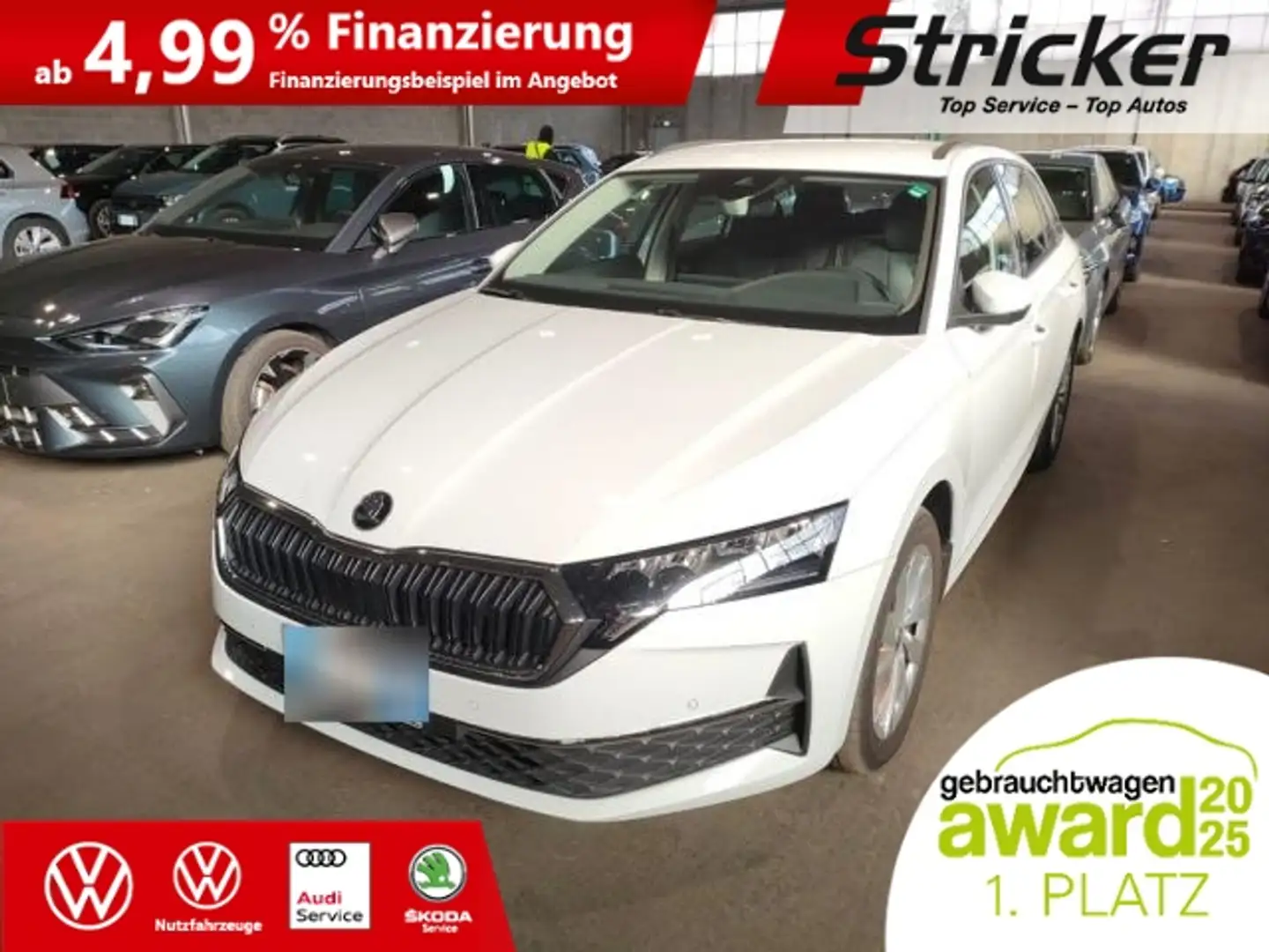Skoda Octavia Combi Selection 2.0TDI DSG 299,-ohne Anzahlung Na Weiß - 2
