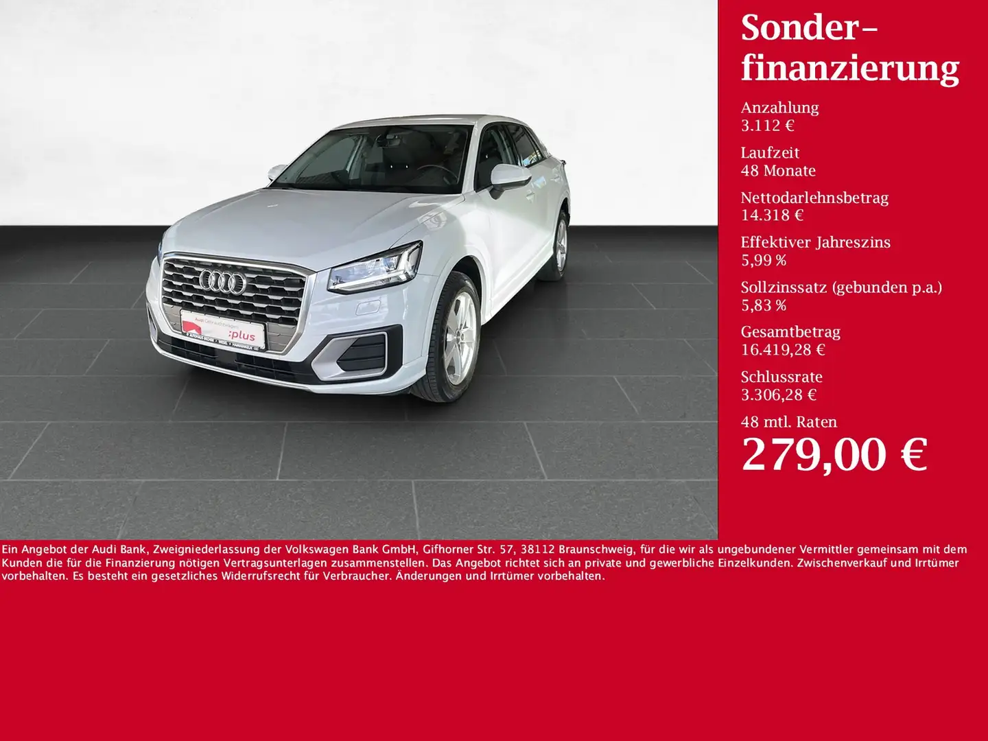 Audi Q2 sport 1.4 TFSI 6-Gang /Navi/LED/Sitzhz Blanc - 1