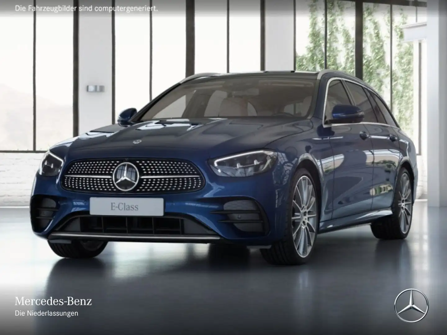 Mercedes-Benz E 400 E 450 T 4M AMG+PANO+360+AHK+LED+FAHRASS+BURMESTER Blau - 2